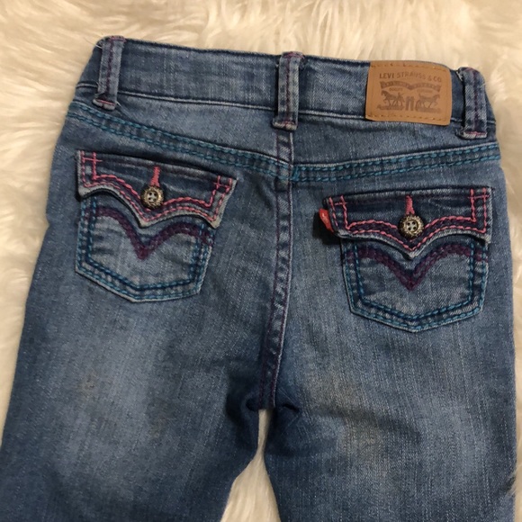 Levi 3t bell bottoms play condition for knees - Picture 2 of 5